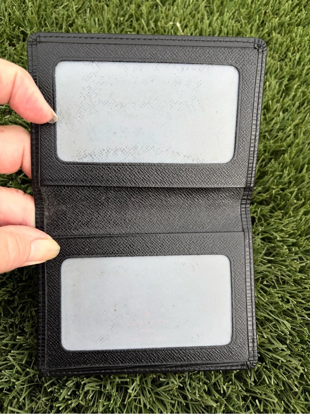 Louis Vuitton Epi Leather ID Card Wallet Auth 2003 France  Date Code Unisex